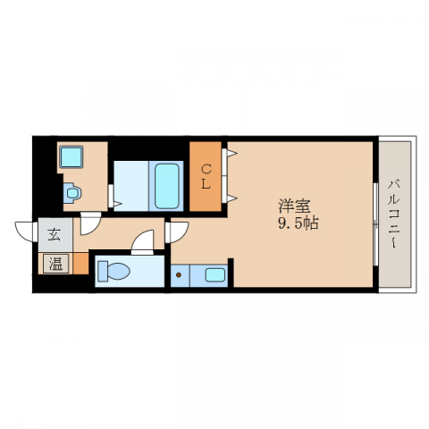 甲賀市水口町東名坂のアパートの間取り