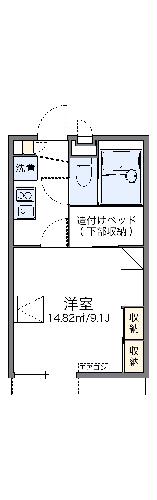 レオパレスグリーンハイツの間取り