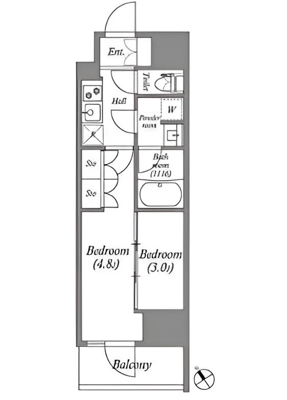 豊島区西巣鴨のマンションの間取り