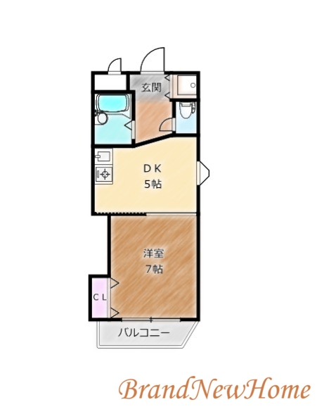 【堺市北区中百舌鳥町のマンションの間取り】