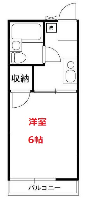 小田原市国府津のアパートの間取り