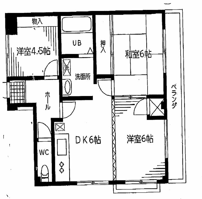 川崎市川崎区観音のマンションの間取り