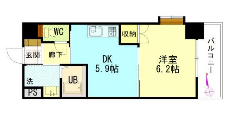 呉市広古新開のマンションの間取り