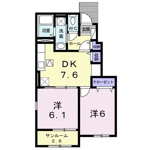 プランドールＡの間取り