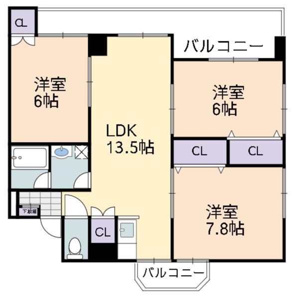 姫路市八家のマンションの間取り