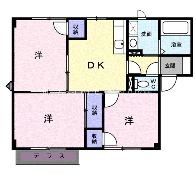 豊川市美園のアパートの間取り