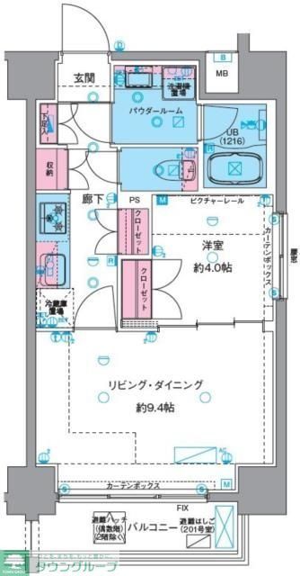 台東区今戸のマンションの間取り