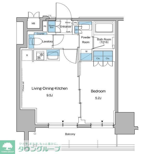 ルフォンプログレ秋葉原マークスの間取り