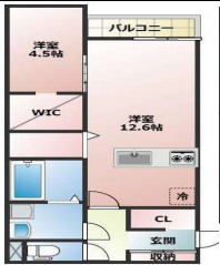 （仮）玉島爪崎新築アパートの間取り