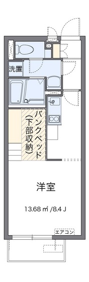 広島市安佐南区大町東のアパートの間取り