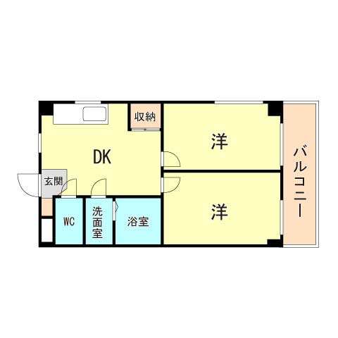 神戸市須磨区白川台のマンションの間取り