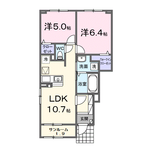 リバティ　Iの間取り