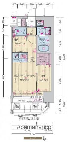 プレサンスNAGOYA覚王山の間取り写真