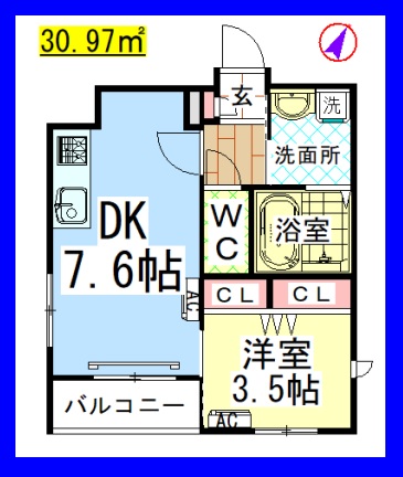 AF クレアドルーンの間取り写真