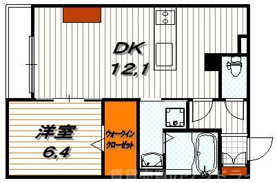 ラシーネ五條の間取り写真