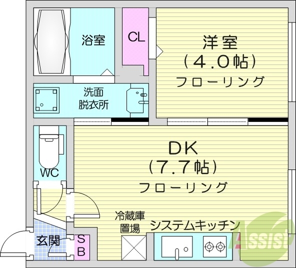 地下鉄東西線 南郷７丁目駅 徒歩5分 4階建 新築の間取り写真