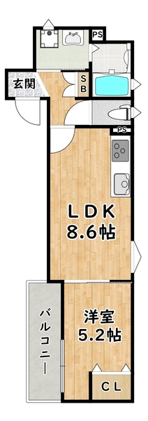ラモーナ佃Iの間取り写真