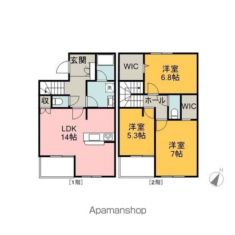三島市萩長屋住宅の間取り写真