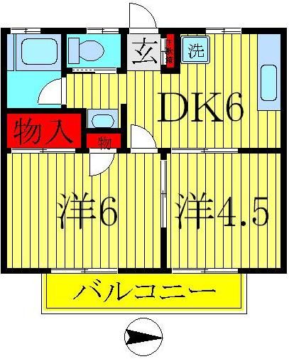 柏パークハイムB棟の間取り写真