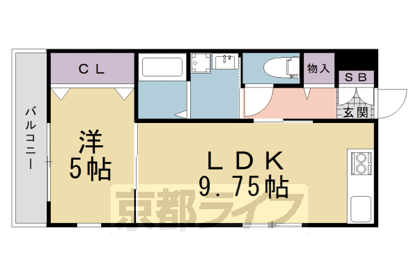 京阪本線 牧野駅 徒歩30分 3階建 築2年の間取り写真
