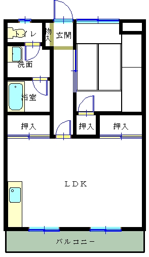 メゾンくわなM2の間取り