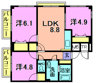 ヴィラむつみの間取り