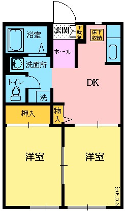 ＪＲ東北本線 岩沼駅 徒歩17分 2階建 築28年の間取り写真