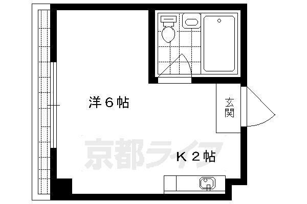 京都市左京区東丸太町のマンションの間取り