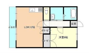 クレベール凌雲台の間取り