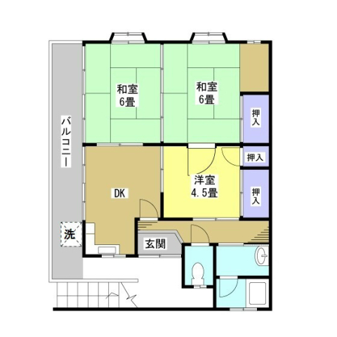 稲建ハイツの間取り