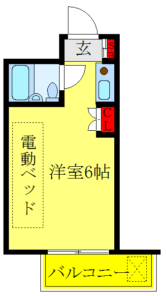 北区十条仲原のマンションの間取り