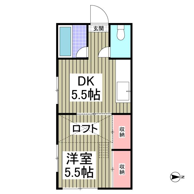 レオパレス春日部第18の間取り