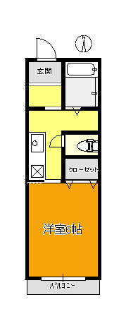 第6小見ハイツの間取り
