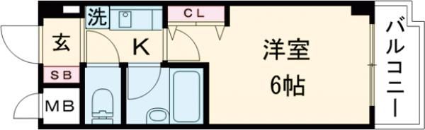 エスリード三宮フラワーロードの間取り