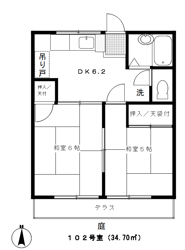 メゾン原島の間取り