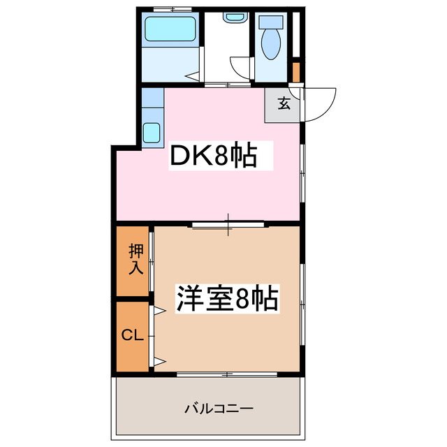 松本市大字島立のアパートの間取り