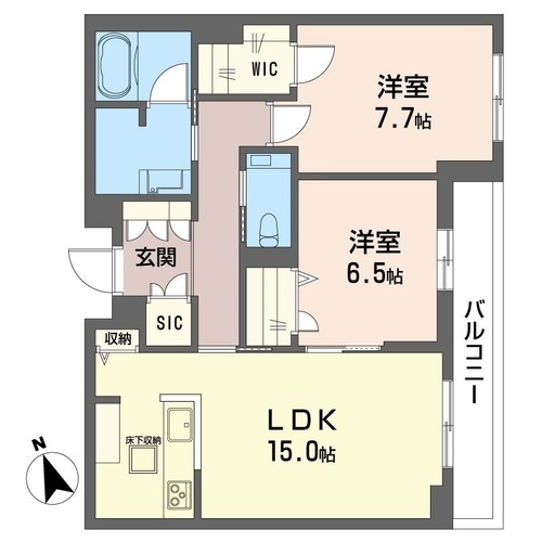 シャーメゾンステージ綱島の間取り