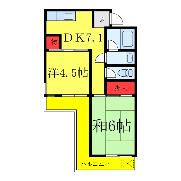 サンライズマンションの間取り