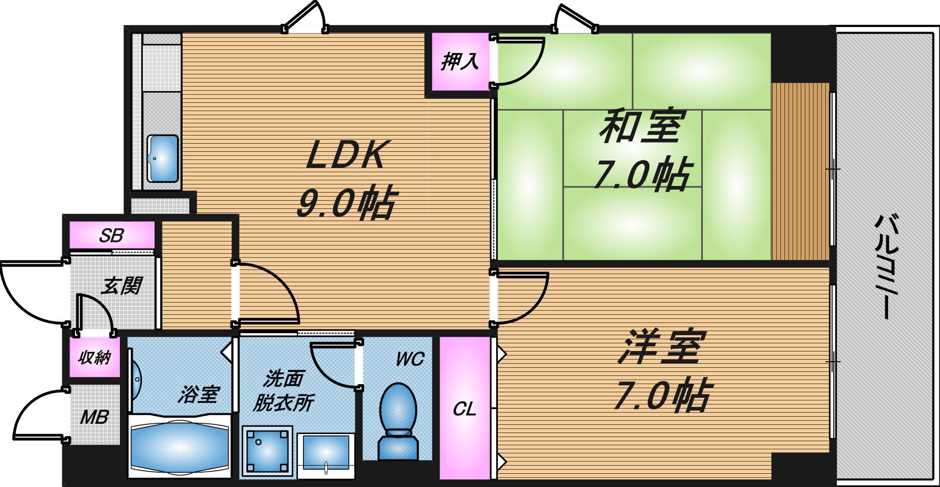 アドバンス渋川の間取り