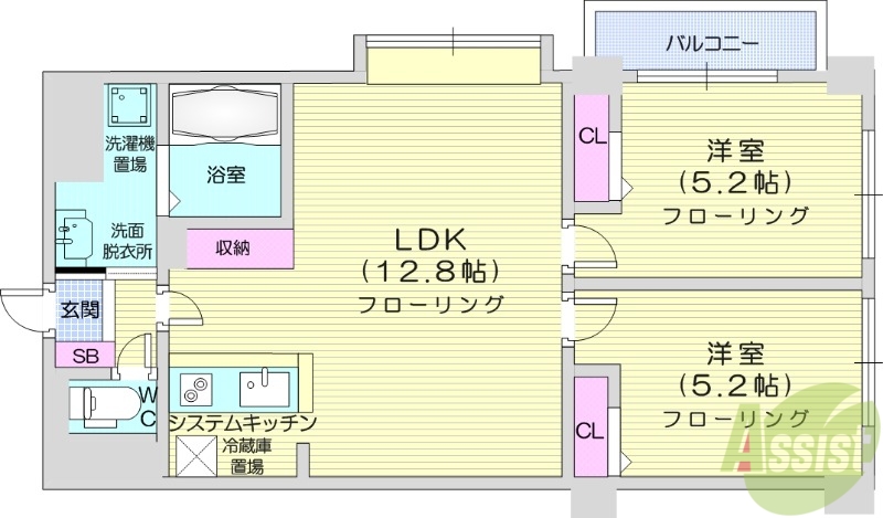 PRIME　URBAN北3条通の間取り