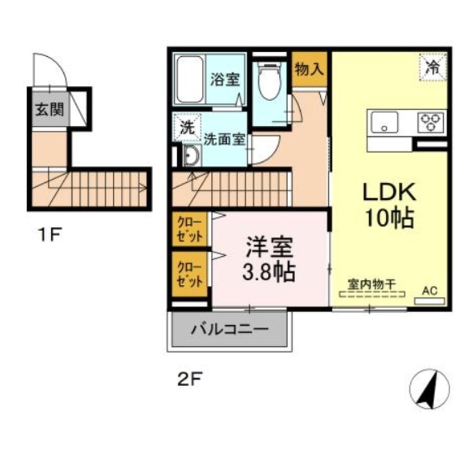 アンジュール高松Aの間取り