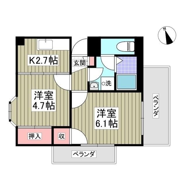 鶴ヶ島市大字上広谷のマンションの間取り