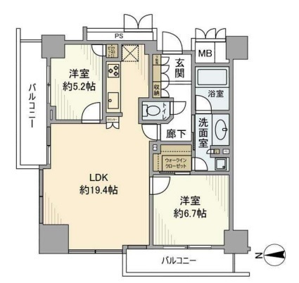 【品川タワーフェイスの間取り】