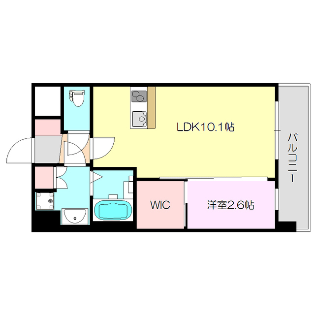 大阪市淀川区十三本町のマンションの間取り