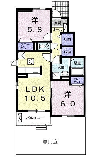 カーサ　ユリアの間取り