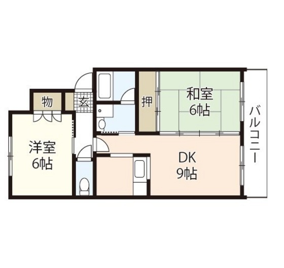 【広島市西区井口のマンションの間取り】