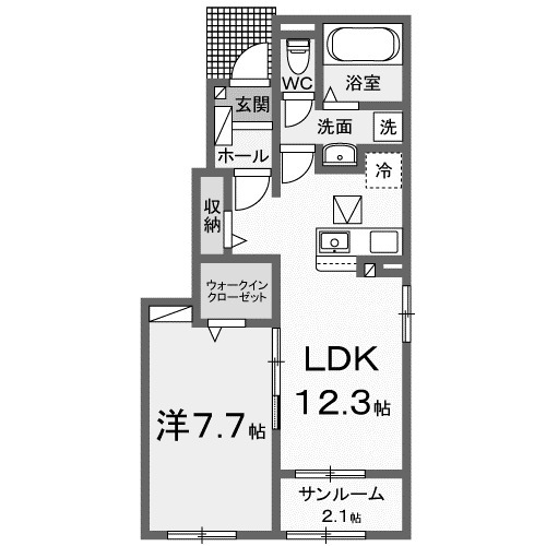 比企郡嵐山町大字菅谷のアパートの間取り