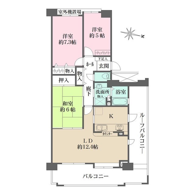 ＲＩＣイーストコート１０番街１番館の間取り