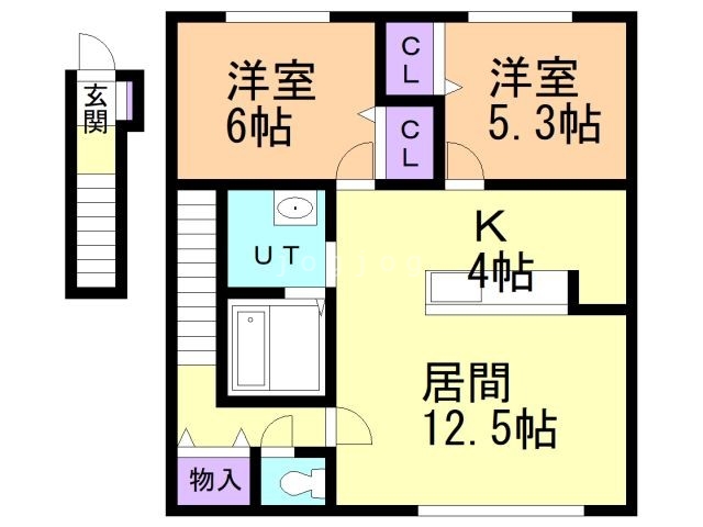 モントワールメゾン弐番館の間取り