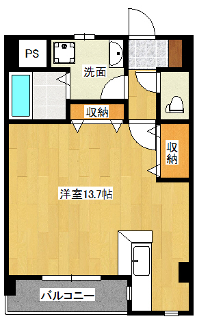 【広島市南区翠のマンションの間取り】